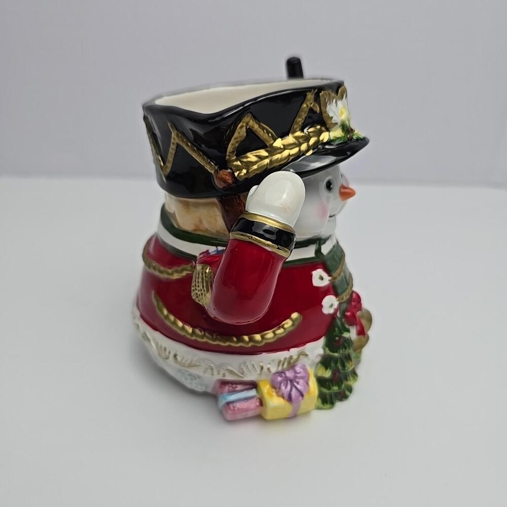 Vtg Christmas Snowman  Nutcracker  Pitcher Jug Tea Water Milk Hand Paintad 2005 - Picture 6 of 15
